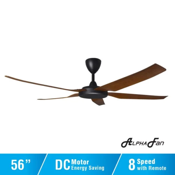 sg-11134201-822xy-mi7hg3cvgdmp97.webp Alpha PRIMA 5B 56 WALNUT MATT BLACK Ceiling Fan 5 Blades 142 cm Motor DC Walnut Matt Black